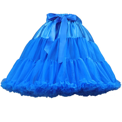 Lowest Pirce Womens 2-Layered Pleated Tulle Petticoat White Black Tutu Puffy Party Cosplay Skirt Lolita Cosplay Bridal Crinoline