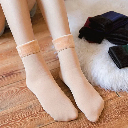 5Pairs Women Winter Thicken Warm Short Socks Boots Home Floor Mujer Thermal Cashmere Wool Socks Nylon Snow Velvet