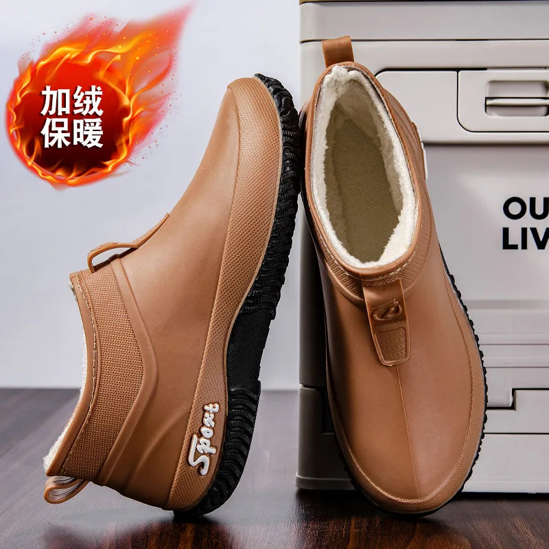 Leisure Thick Soled Waterproof Outdoor Wear-resistant Women's Short Tube Water Shoes Daily Casual Rain Boots 2026 New