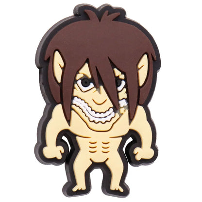 New Arrival 1pcs Cartoon Japan Anime PVC Shoe Charms For Clogs Pins Accessories Shoes Buckles Wristbands Kids Birthday Present