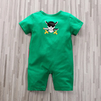 Newborn Clothing Handsome Anime Role Play Cotton Comfortable And Soft Summer Boys And Girls 0-18m Short Sleeved Baby Bodysuit