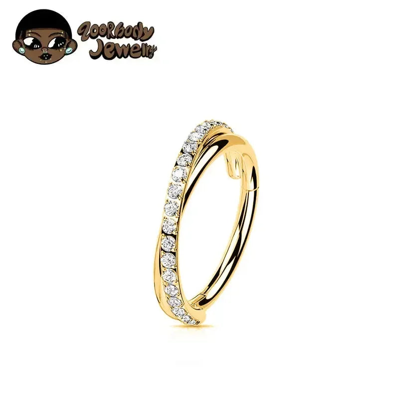 G23 Titanium Hinged Segment Ring Cartilage Hoops Double Row Helix Piercing Jewellery Conch Ring Septum Ring Tragus Daith Earring