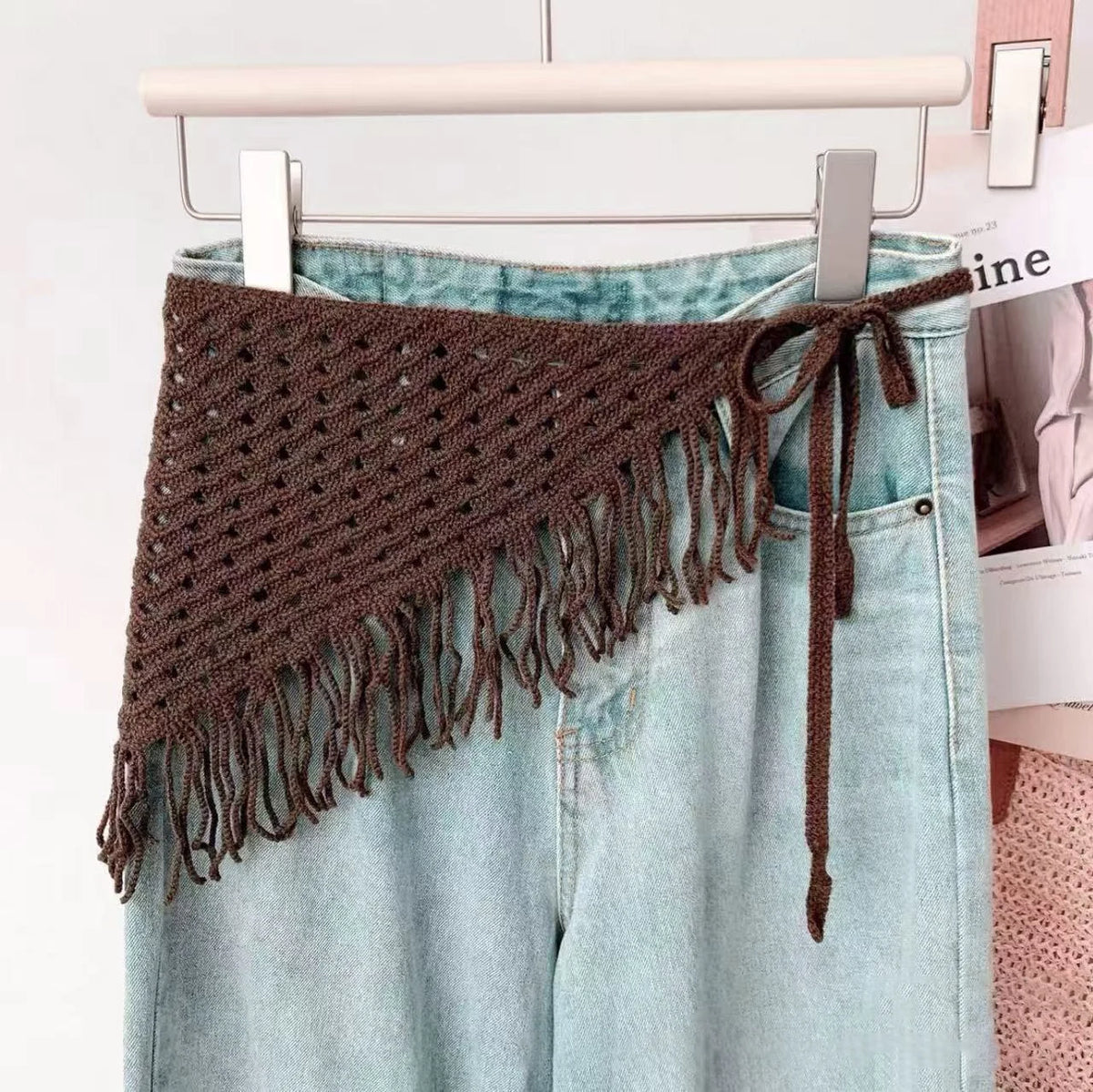 2026 HOT SALE! Y2K Women Lace Tulle Bandage Skirt Stacked Lace Half Skirt Layering Small Butt Curtain Flower Triangle Hair Scarf