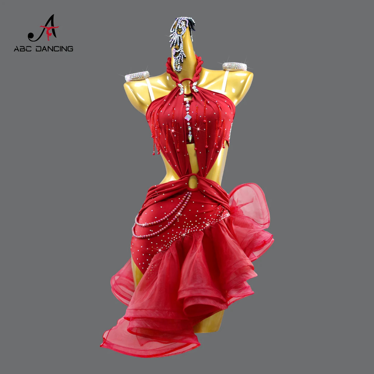 Latin Dance Dress Women's Party Costume 2026 Carnival Clothing Competition Ballroom Dancewear Line Suit Performance Stage Outfit