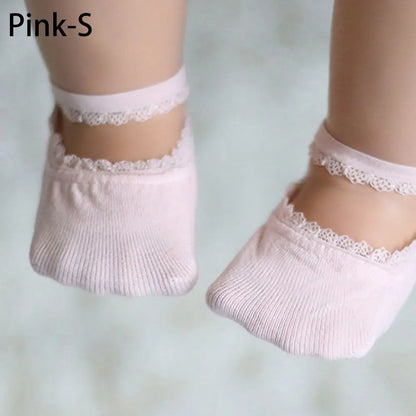 Anti-slip Socks Infant Solid Color Baby Socks Lace Socks Newborn Socks Summer