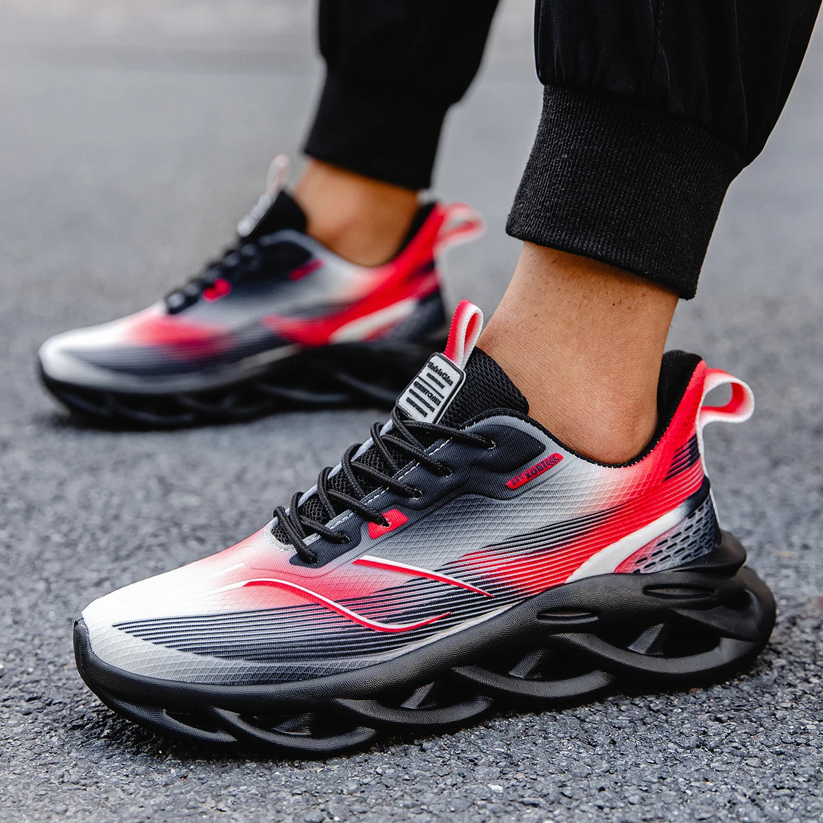 ELUVA Unisex Running Shoes Women Men Lightweight Mesh Breathable Comfortable Flat Soft Tennis Shoe Non Slip Lace-up Sneakers Man