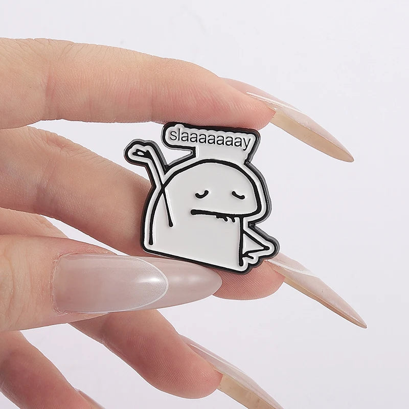 Funny Spanish Quote Enamel Pins No Me Ofrezcan PAN No Tengo Autocontrol Slaaaaaaay Metal Brooches Lapel Badge Jewelry Gifts