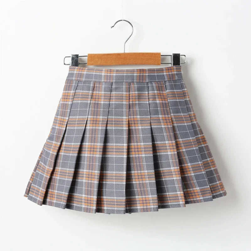 Baby Toddler Children Clothing School Plaid Girls Skirt Bottoming Princess Pleated Skirts Kids Short SKirt Summer Child Clothes