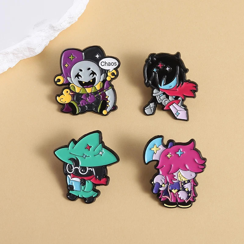 [Cute Enamel Pin]  New Fashion Deltarune Susie Kris Enamel Pins Cute Multi-Color Enamel Pin Accessories Gifts for Fans Friends