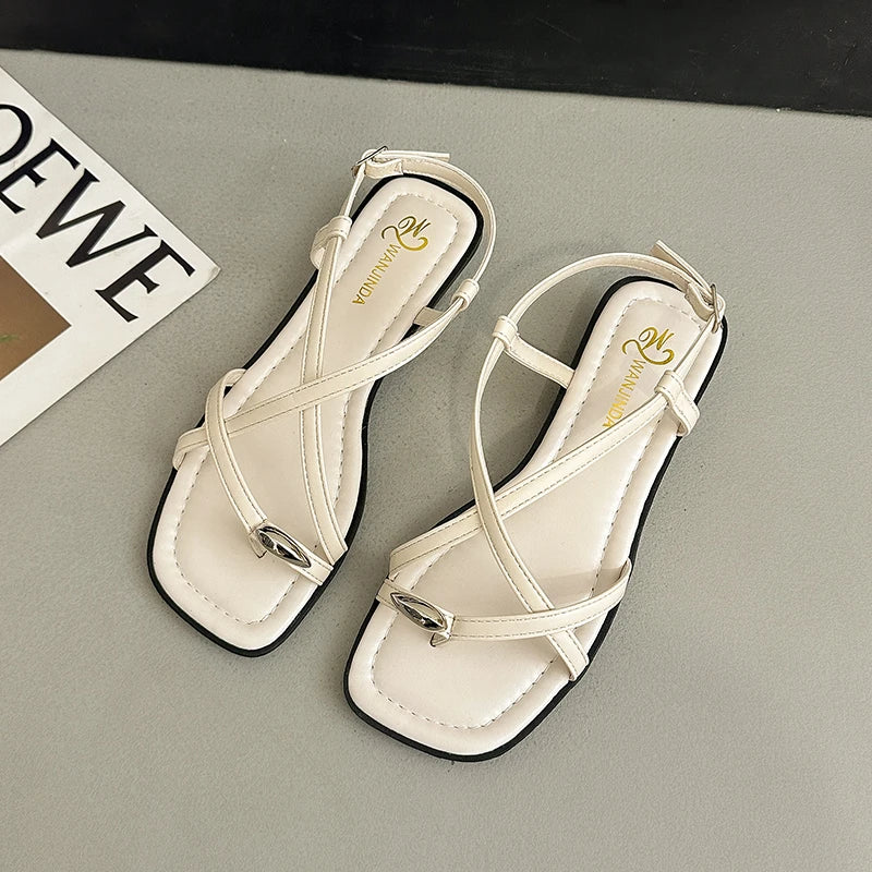High Heel Sandals for Women New Summer 2026 Girls Low Heel Comfortable Sports and Casual Solid Sandals for Women Sandalias