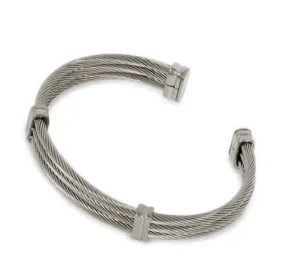 Stainless Steel Feather Shape Bangle Bracelets Jewelry