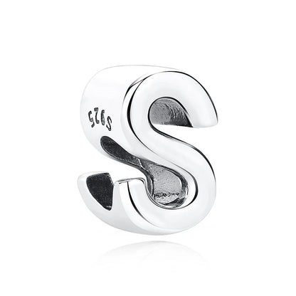 Original 925 Sterling Silver Charms Beads 12 Zodiac A-Z Letters Virgo Aries Fit Brand Bracelets Necklaces Jewelry For Women