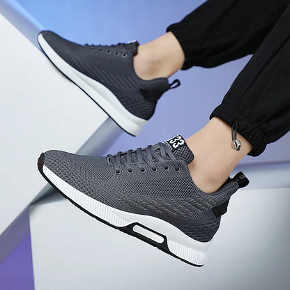 Sneakers Men Height Increase Insoles 6cm Elevator Shoes Chunky Taller Heel Lift Plus Size 37-46