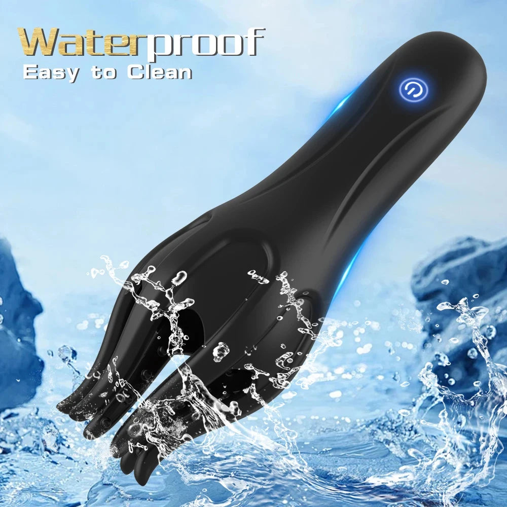 Glans Trainer for Men Powerful Vibrating Penis G Spot Masturbator Soft Fingertip Prolong Endurance Massage Vibrator Erotic Toys