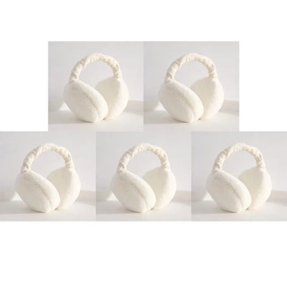 1/4/5pcs Soft Plush Ear Warmer Winter Warm for Women Men Fashion Solid Color Earflap Outdoor Cold Protection EarMuffs Ear Cover