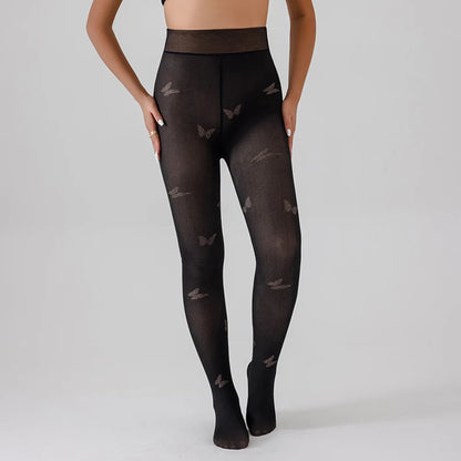 2025 winter fashion warm tights women seamless pantyhose leggings outfit fleece tights booty fleece for winter