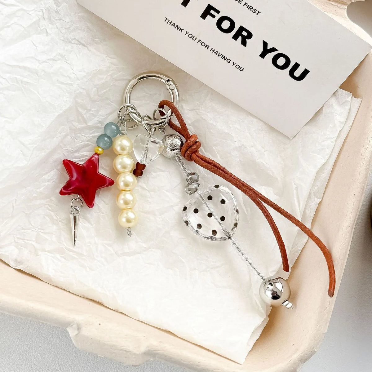 Original New Retro Star Pendant Handmade Beaded Ins Ocean Style Bag Hanging Keychain 2026 Wholesale