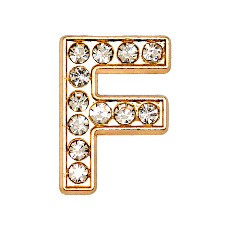 1pcs Metal Gold Luxury Letters Shoe Charms for Clog Alphabet Shoes Decorations Pins for Women Girl Sandal DIY Party Favor Gifts