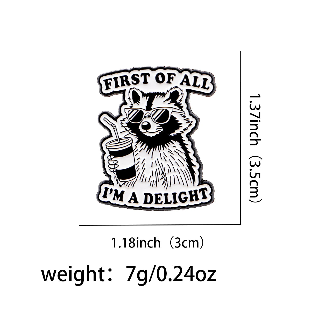 Funny Quotations plz use it Enamel Pin Flower Badges Lapel Pins for Clothes Backpacks Raccon Brooch Jewelry Gifts for Friends