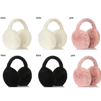 2/6pcs Solid Color Soft Plush Ear Warmer Winter Warm Earmuffs Fashion Ear Cover Outdoor Cold Protection Ear-Muffs