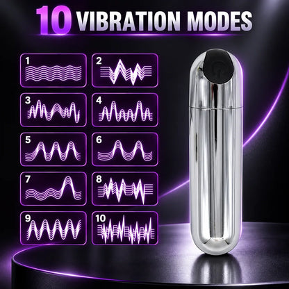 Mini Metal Bullet Vibrator Powerful Stimulate G Spot Vaginal of Female Masturbator Portable Massage Clitoral Adult Toys for 18+