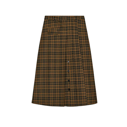 Spring New Arrival High Waist Midi Skirt Women's A-Line Midi Skirt Plaid Half-length New Style Spring Fashion Ladies' Skirt