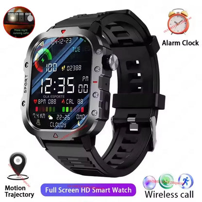 2026 New Rugged Military GPS Smart Watch Men Bluetooth Call Health Monitoring Sports 5ATM Waterproof Smartwatches Man Pk Ht22
