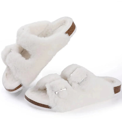 Asgard Women's Suede Clogs Leather Mules Cork Footbed Sandals Arch Support Aldult Four Seasons Adjustable Buckle Potato Shoes