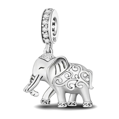 925 Sterling Silver Kapibala Owl Panda Elephant Butterfly Charms Beads Fit Original Bracelet Bangle High Quality DIY Jewelry