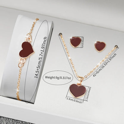 5PCS Fashion Square Women Quartz Watch Heart Jewelry Set Casual Silicone Strap Ladies Wristwatches Relogio Feminino (Without Box