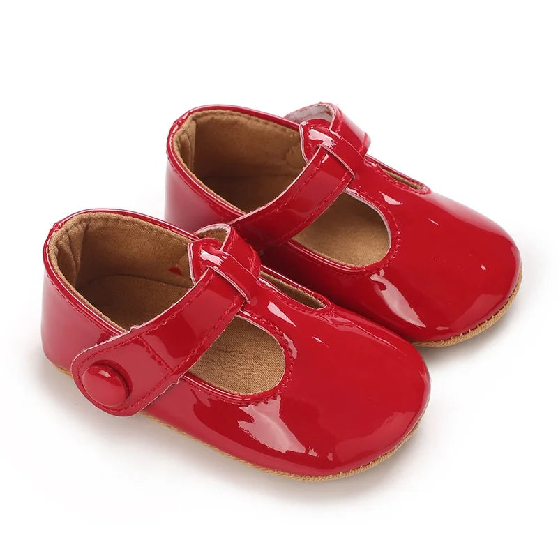 Baby Learning Walk Shoes,Multi Color Patent T-Strap Mary Jane Shoes,Soft Fashion Infant Daily Footwear for Baby Girls 0-1 Year