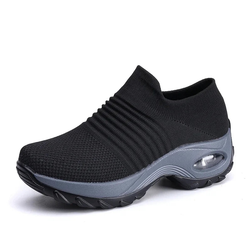 Summer Women Sneakers Thin Woven Mesh Breathable Casual Shoes 2025 New Hiking Thick Soled Shoes for Women Zapatillas De Mujer