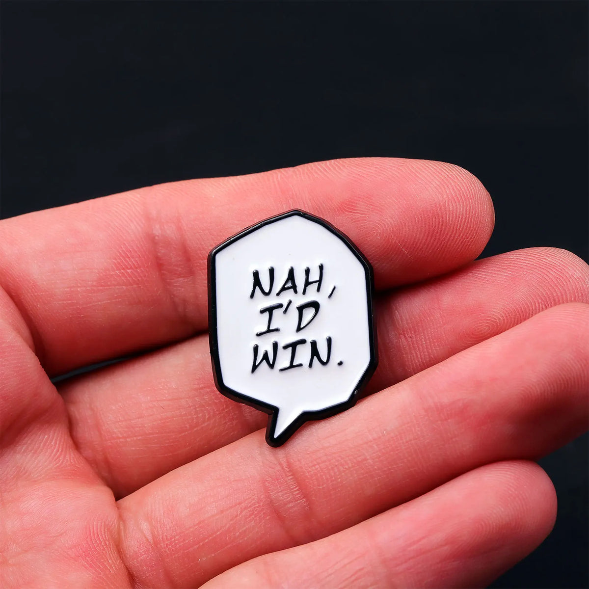 Anime Jujutsu Kaisens Metal Enamel Brooch English Letters NAH ID WINK Pin Cosplay Props Fans Gift Men Women Backpack Jewelry