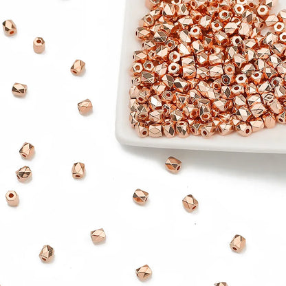 100-400pcs Gold Color Beads 4mm 6mm CCB Cube Crown Heart Pendant Star Spacer Loose Beads for Love Jewelry Making Bracelets DIY S