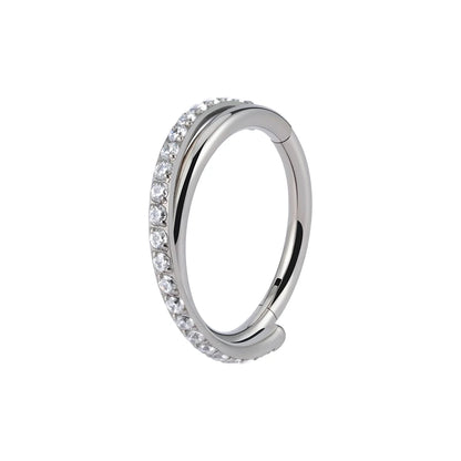 Right Grand Implant Grade Titanium Hinged Seamless Earrings Clicker Hoop Ring for Cartilage Helix Rook Septum Daith Tragus Conch