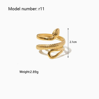 2026 Simple Stainless Steel Rings For Women Gold Color Smooth Geometric Open Rings Arc Rings Diamonds Jewellery Ring Gift