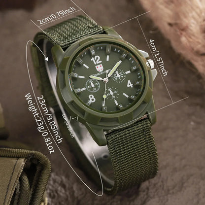 Fashion Decorative Three-eye Dial Women Quartz Watch Casual Nylon Strap Sport Wristwatches Reloj Mujer Girls Clock（Without Box）