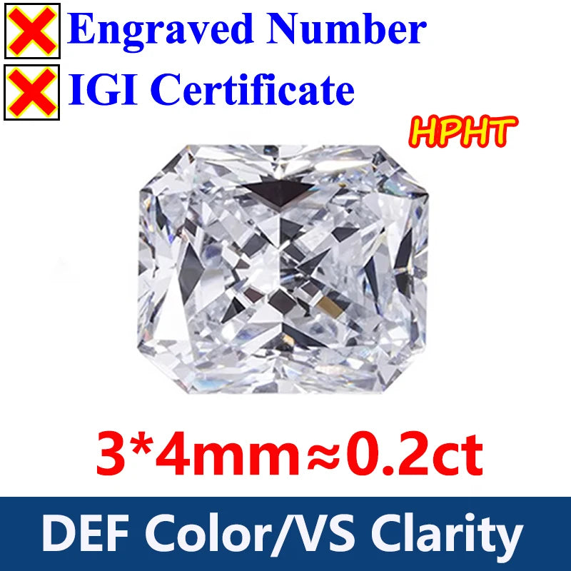 GH Color Oval HPHT Lab Grown Diamond No IGI Certificate 3EX DEF Color VS Clarity Pear CVD Lab Grown Diamond Gems