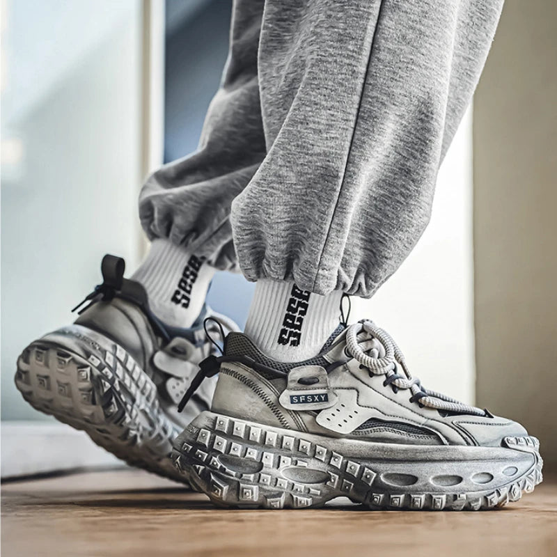 New Summer Outdoor Men's Casual Thick Bottom Sneaker Shoes for Men Sports Breathable Mans Popular Loafers Model Male Sneakers
