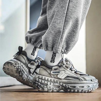 New Summer Outdoor Men's Casual Thick Bottom Sneaker Shoes for Men Sports Breathable Mans Popular Loafers Model Male Sneakers