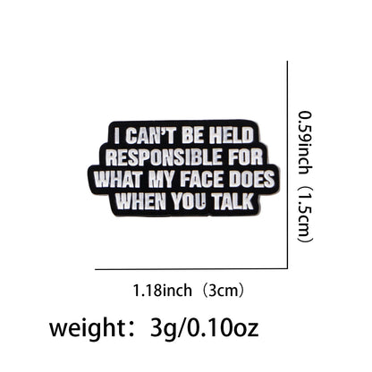 Funny Quotations plz use it Enamel Pin Flower Badges Lapel Pins for Clothes Backpacks Raccon Brooch Jewelry Gifts for Friends