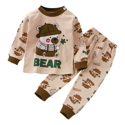 Cartoon Unicorn Animal Sleepwear Children Pajamas Sets Unisex Kids Autumn Clothing Durable Soft Warm Comfort for Every Day Use