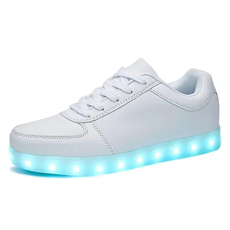 Maogu 2026 Adult Unisex Womens Mens Kid Luminous Sneakers Glowing USB Charge Boys LED Colorful Light-up Shoes Girls Footwear