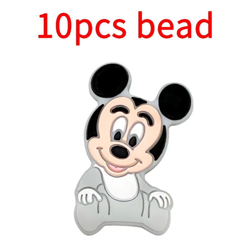 10pcs Silicone Cartoon Bead Baby Pacifier Bead Pacifier Chain Accessories Ornaments