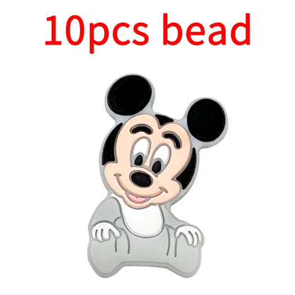10pcs Silicone Cartoon Bead Baby Pacifier Bead Pacifier Chain Accessories Ornaments