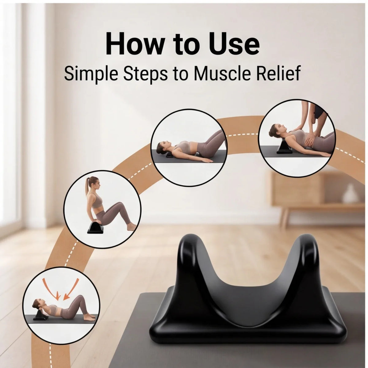 Psoas Muscle Massager – Deep Tissue Massage Tool for Hamstring, Thigh, Back & Calf Use