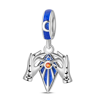 100% Real 925 Silver Classic Devil's Eye Charms Beads For Women Fit Original Qikaola Bracelets Fine DIY Jewelry Making