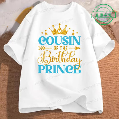 Family Matching Outfits Birthday Princess Girls Party T-Shirt Harajuku Shirts Parents Children Dad Mom T-Shirts Clothing