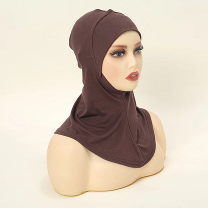 Muslim Inner Cap Hijab For Women Solid Underscarf Hijab Undercap Scarf Turban Hat Islamic Muslim Hijabs Ready To Wear Headcover