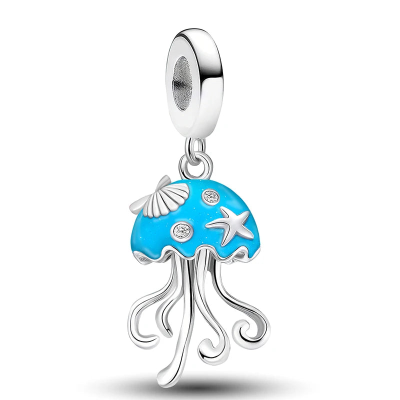 925 Sterling Silver Kapibala Owl Panda Elephant Butterfly Charms Beads Fit Original Bracelet Bangle High Quality DIY Jewelry